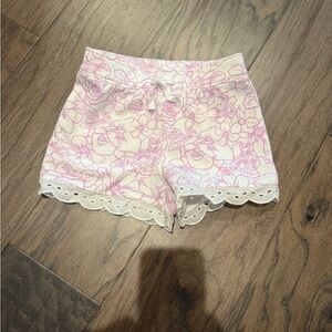 Janie and Jack Lilac Floral High Waist Shorts